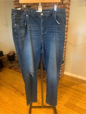 Good American waist 20 Slim Straight Mid Blue Jeans